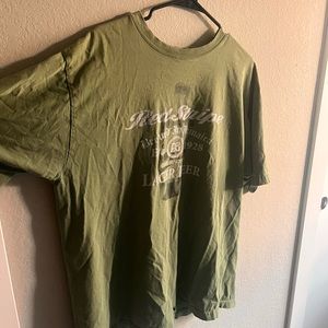 2XL Vintage Green Red Stripe Graphic T-Shirt
